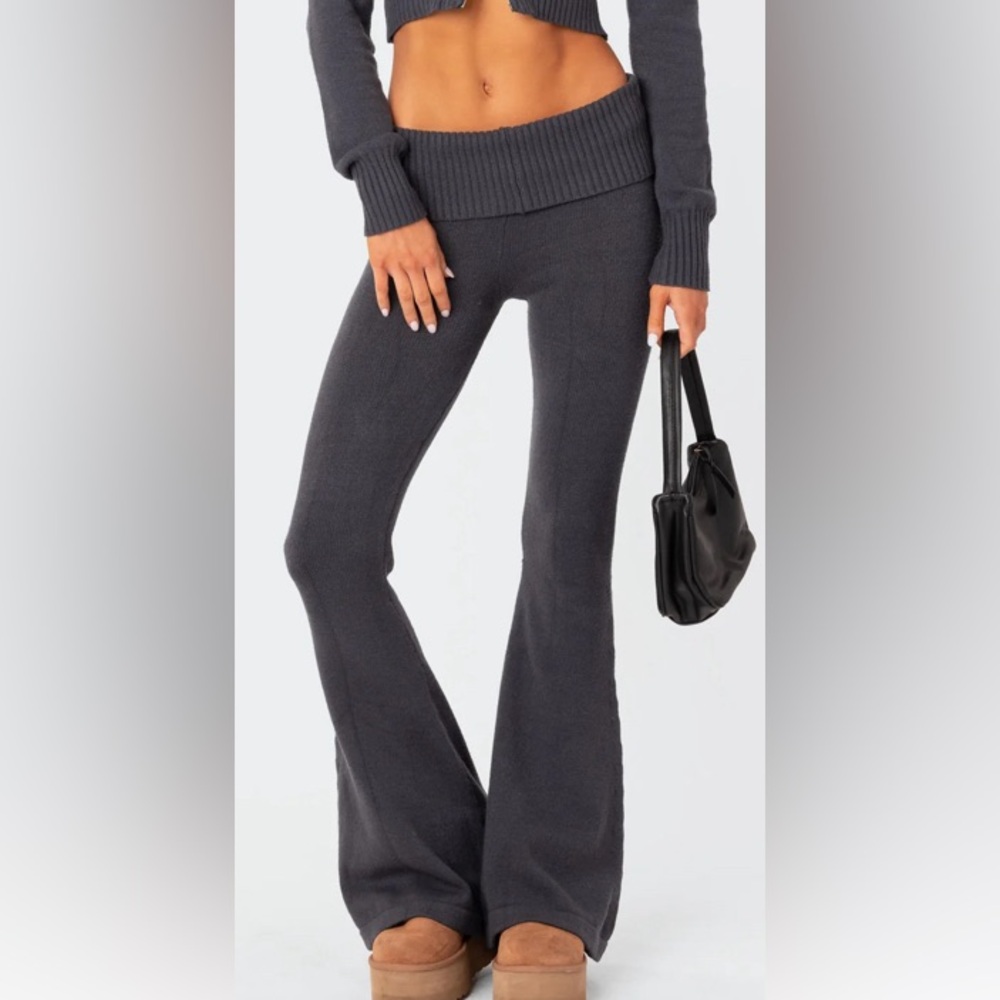 Editked knitted Desiree flare pants